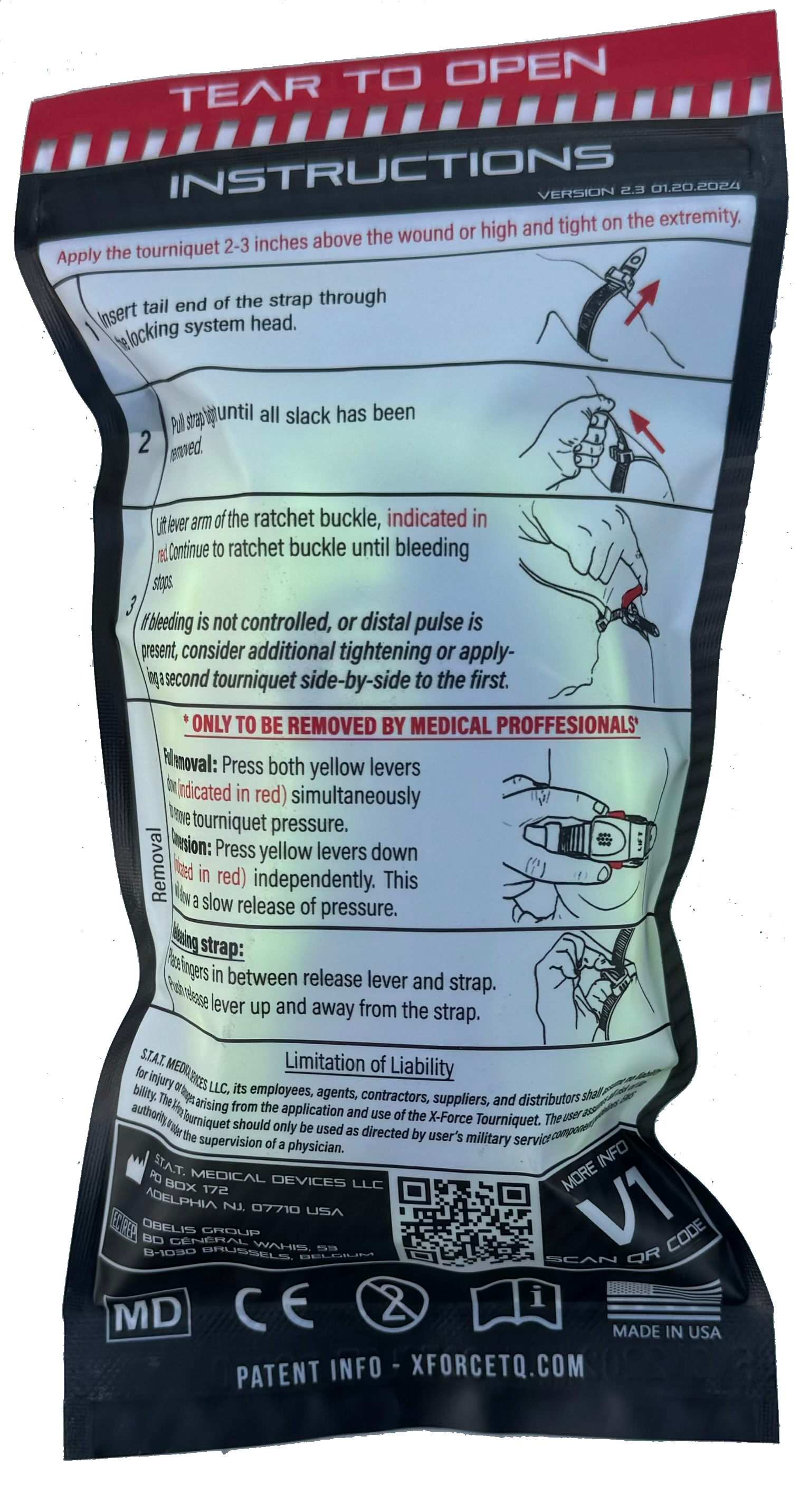 X-FORCE-Tourniquet, Fastest to apply, Great for kids and elderly as well as the seasoned Professional